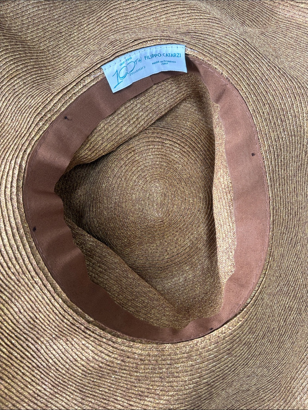 New Filippo Catarzi Wide Brim Raffia Straw Sun Hat SizeM Made in Italy - Picture 5 of 8